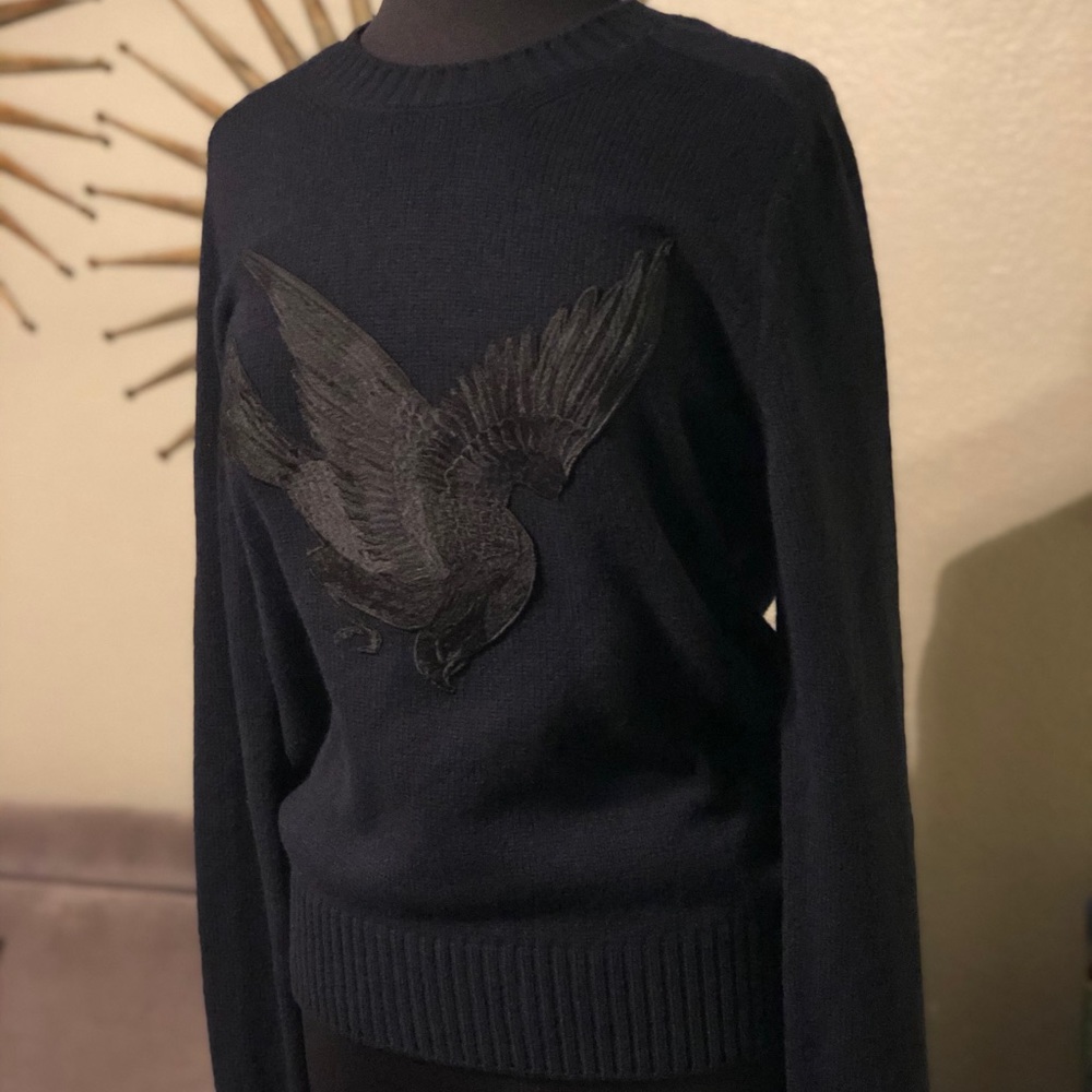 Gucci Crew Neck Sweater With Phoenix Embroidery
